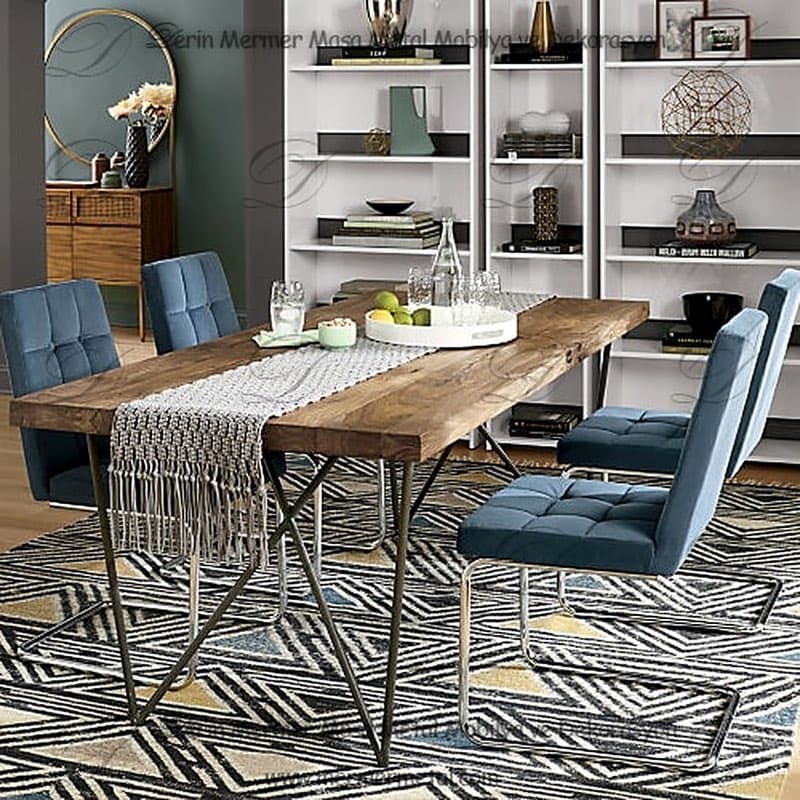 6 Kişilik Ahşap Yemek Masası