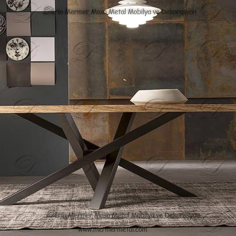 8 Kişilik Ahşap Yemek Masası