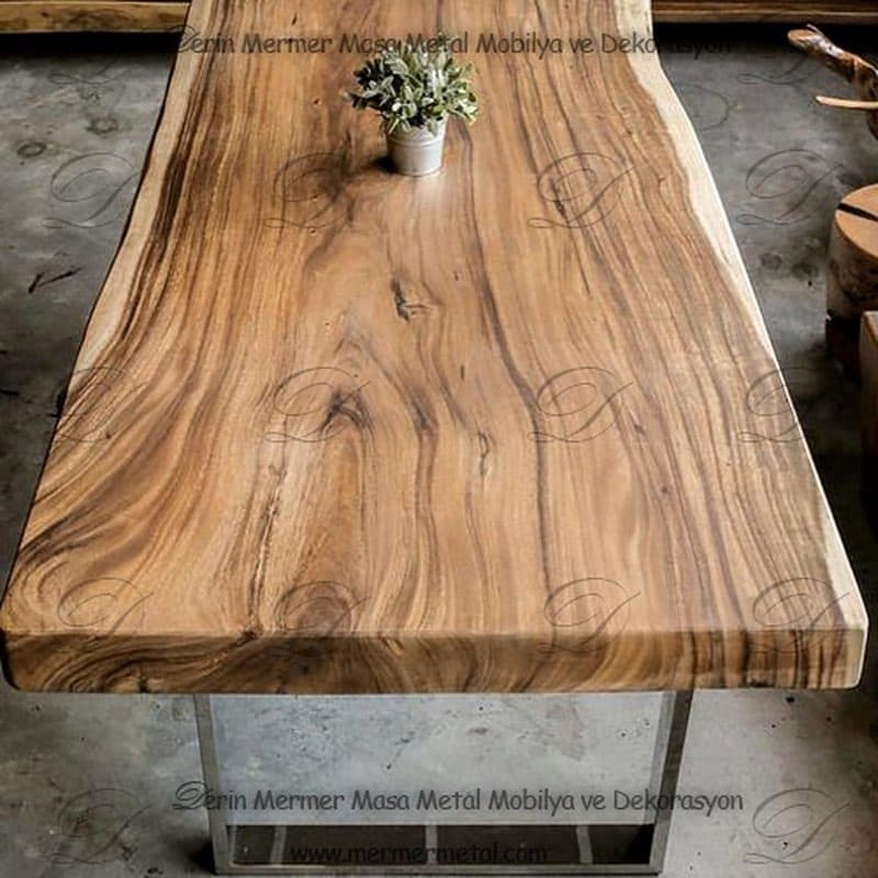 8 Kişilik Ahşap Yemek Masası