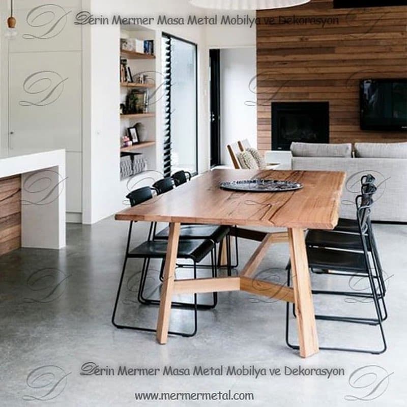 Modern Ahşap Yemek Masası