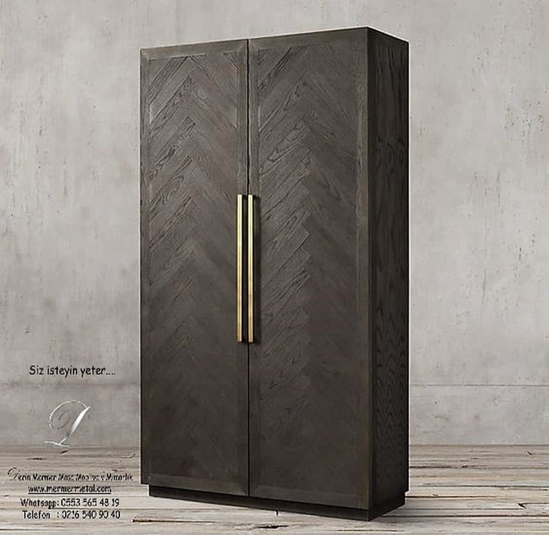 Eskitme Princ Ayaklı Ahşap Özel Tasarım Dolap