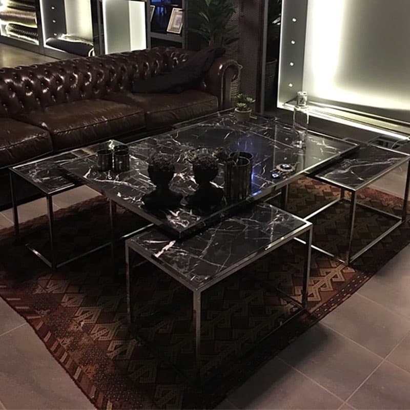 Siyah Mermer Orta Sehpa