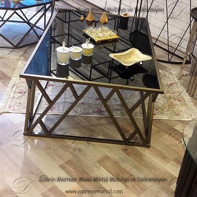 Siyah Mermer Orta Sehpa