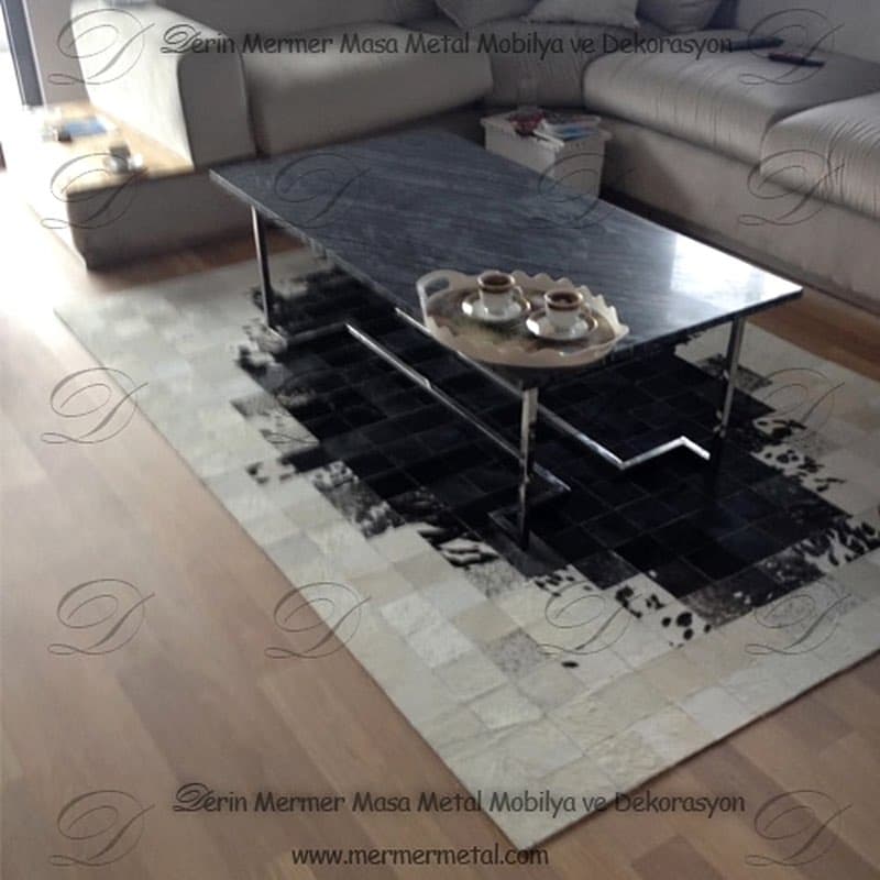 Siyah Mermer Orta Sehpa