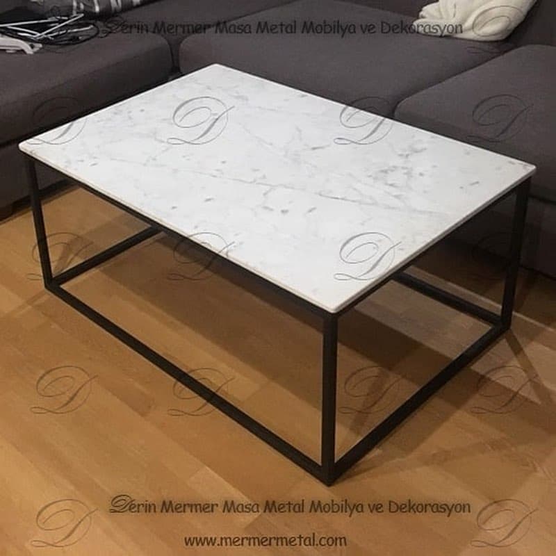 Beyaz Mermer Orta Sehpa