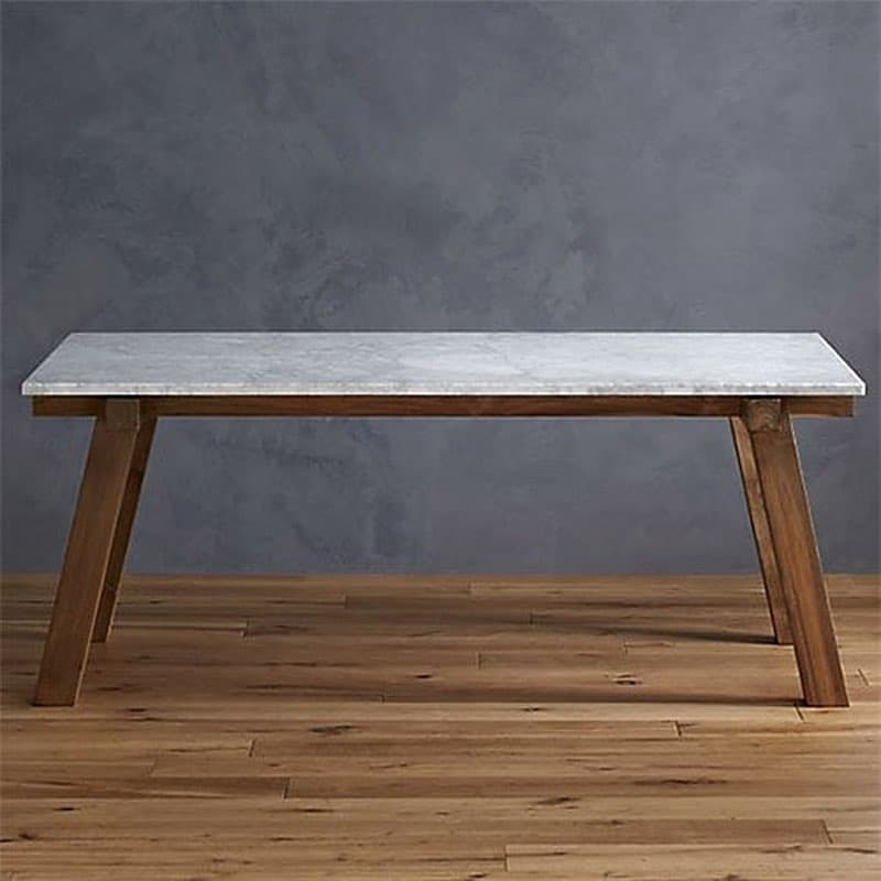 Dikdörtgen Gri Mermer Masa