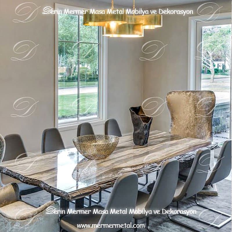 Mermer Yemek Masa