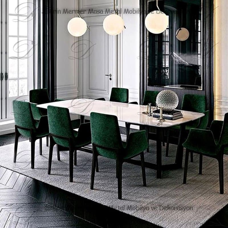 Modern Mermer Yemek Masa