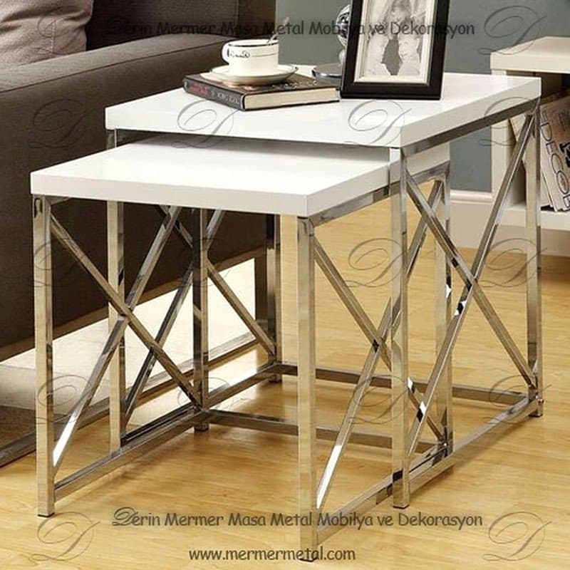 Üstü Mermer Zigon Sehpa