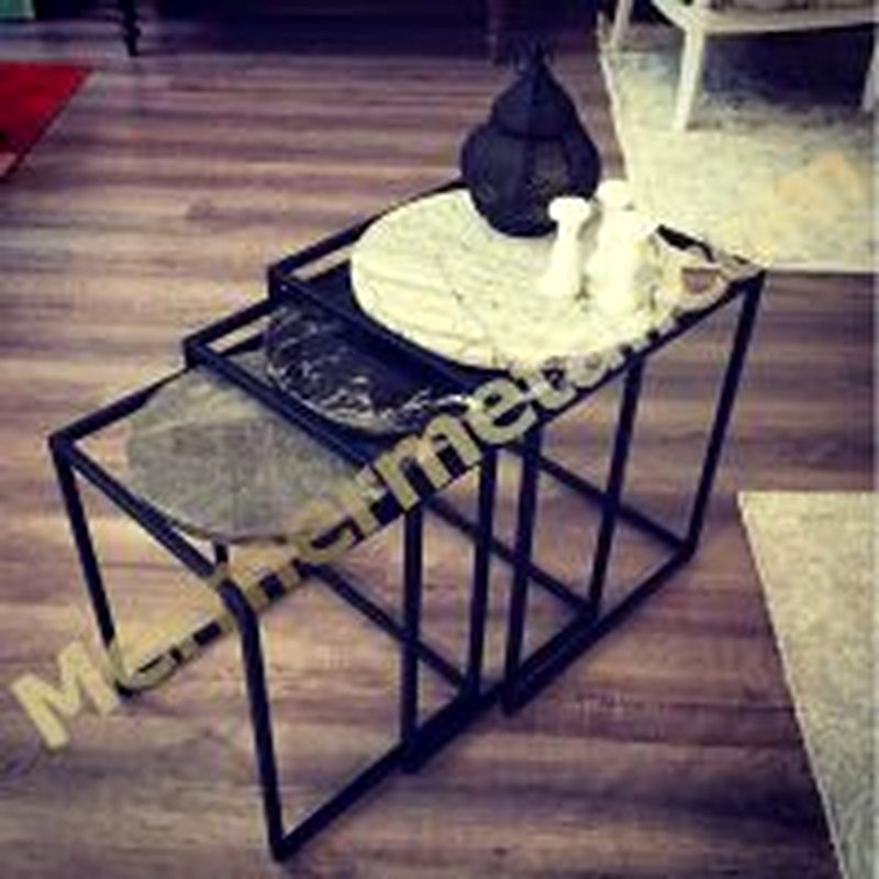 Paslanmaz Inox Metal Orta Sehpa