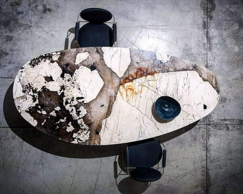 Özel Tasarım Oval Mermer Masa